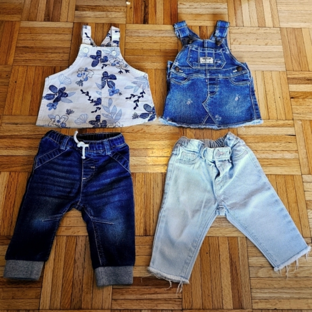Kids bundle 2skirts 2 denim jeans